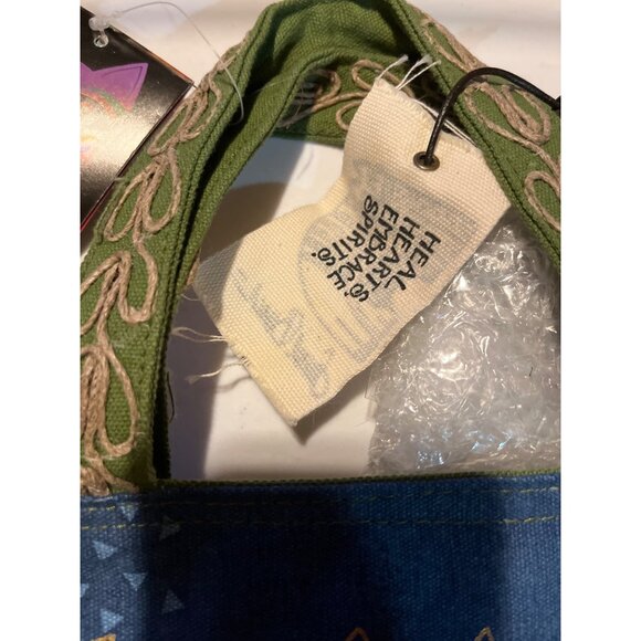 NWT Laurel Burch Cat-Themed Canvas Tote w/ Artistic Design, Zippered Pocket - Picture 5 of 8